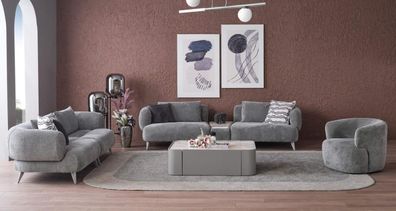 Luxus Sofagarnitur 4 + 3 + 1 Sitzer Modern Möbel Couch Wohnzimmer Sofa Set