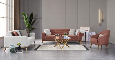 Wohnzimmer set Stilvoll Sofagarnitur 3 + 3 + 1 Sitzer Luxus Couchen Sofa Möbel