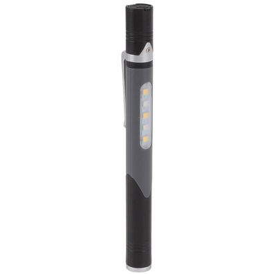 Stift-Taschenlampe, USB-Ladung, 3 Lichtquellen, LED-Chip-Clip