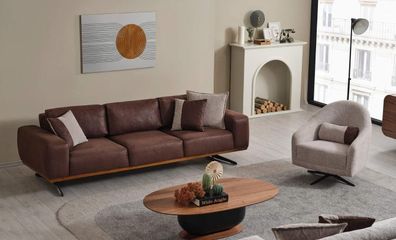 Modern Wohnzimmer set 2tlg. Sofa Sessel 4 + 1 Sitzer Sofagarnitur Sofas Couchen