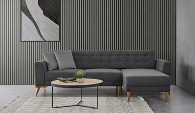 Luxus Ecksofa L - Form moderne Grau Couch Designer Möbel Wohnzimmer