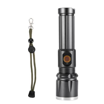 Tragbare LED-Taschenlampe mit USB-Aufladung, Taschenlampe aus Aluminiumlegierung