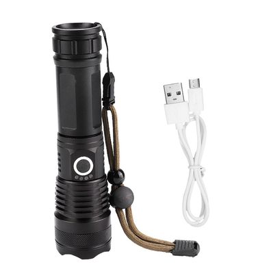 USB wiederaufladbare wasserdichte Teleskop-LED-Taschenlampe