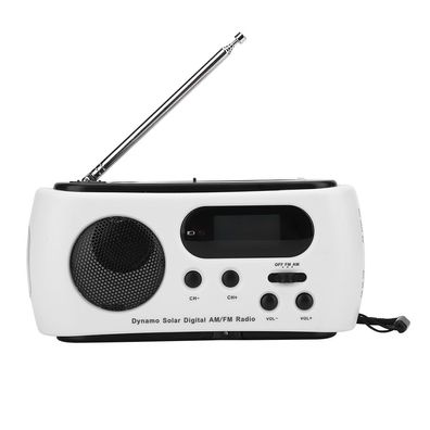 Tragbares, solarbetriebenes AM/ FM-Radio mit Handkurbel und LED