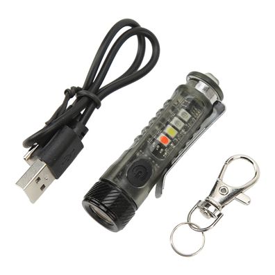 Schlüsselanhänger-Taschenlampe, hell, IP65, wasserdicht, wiederaufladbar, Rot