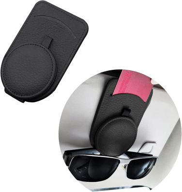 Sonnenbrillenhalter für Autovisier, Auto-Sonnenbrillenhalter aus Leder