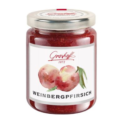 Grashoff Weinbergpfirsich Konfitüre Extra mit fruchtigen Früchten 250g