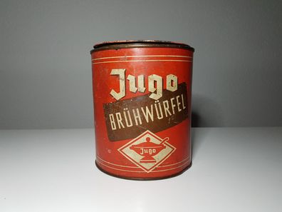 Einzelstück Große Alte Blechdose Jugo Brühwurfel Hamburg Bremerhaven 1938 Unikat