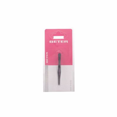 PINZA depilar punta recta acero negro