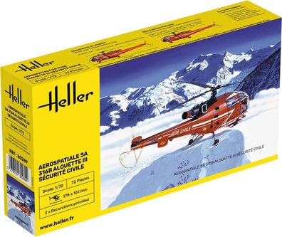 Heller Alouette III Securite Civile 1000802890 in 1:72 Revell 80289 Bausatz