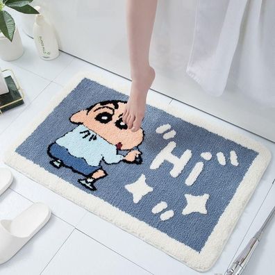Crayon Shin-chan Kaschmirimitat Bodenmatte Küche Badezimmer Fußmatte Hause Vorleger