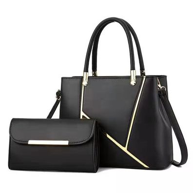 Neue Damenhandtasche mit großem Fassungsvermögen, Muttertasche und Schwarz