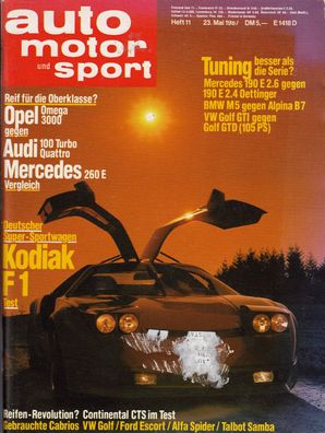 auto motor und sport Heft 11 /1987 - Kodiak, Opel, Mercedes, BMW, Golf, Tuning
