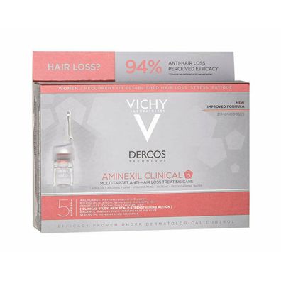 DERCOS aminexil clinical soin traitant anti-chute 21 x 6 ml