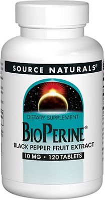 Source Naturals, BioPerine, 10mg, 120 vegetarische Tabletten