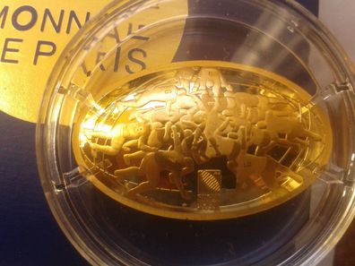 Original 200 euro 2015 PP Frankreich Rugby 1 Unze Gold - oval shaped - nur wenige Ex
