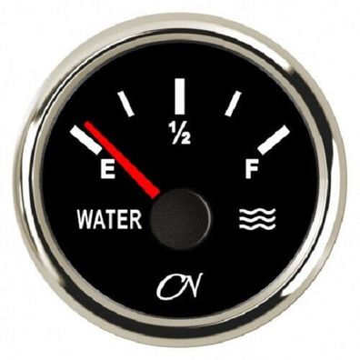 Anzeigeinstrumente CN Instruments Wassertankanzeige schw./ chrom MB°