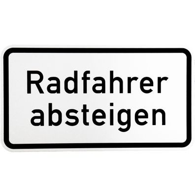 Original Verkehrszeichen Nr. 1012-32 * Radfahrer absteigen* StVO Zusatzschild