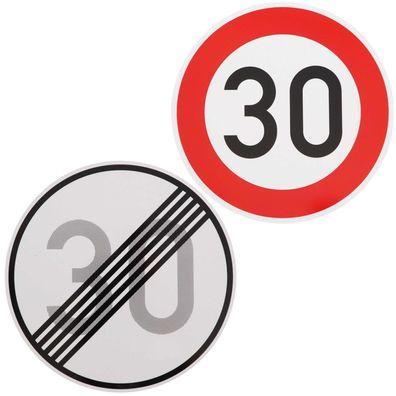 Original Verkehrszeichen-Set Nr. 274-30 und 278-30 Verkehrsschild Straßenschil...