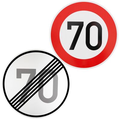 Original Verkehrszeichen-Set Nr. 274-70 und 278-70 Verkehrsschild Straßenschil...