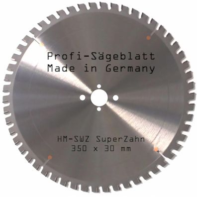 HM SWZ Sägeblatt 350 x 30 mm für Kreis-Säge-Blatt Bau-Säge-Blatt