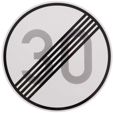 Original Verkehrszeichen Nr. 278-30 Ende 30 km/ h Verkehrsschild