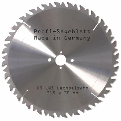 HM LWZ Sägeblatt 315 x 30 mm Kreissägeblatt für Brenn-Holz-Säge