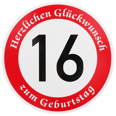 Original Verkehrszeichen Nr. 274-16 * Geburtstag16 km/ h * Verkehrschild