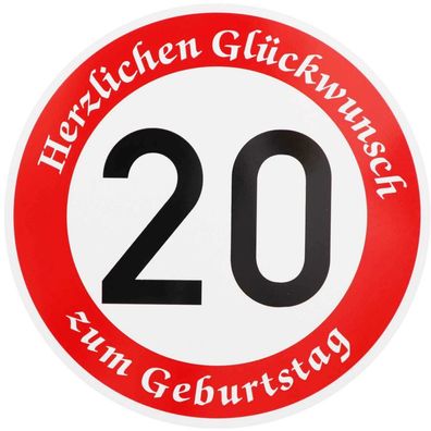 Original Verkehrszeichen Nr. 274-20 * Geburtstag 20 km/ h * Strassenschild