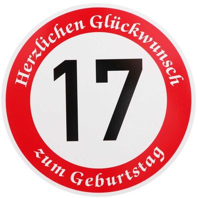 Original Verkehrszeichen Nr. 274-17 * Geburtstag 17 km/ h * Straßenschild