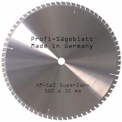 HM SWZ Sägeblatt 500 x 30 mm für Kreis-Säge-Blatt Bau-Säge-Blatt