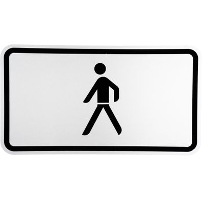 Original Verkehrszeichen Nr. 1010-53 * Fußgänger * 330 x 600 mm Verkehrsschild