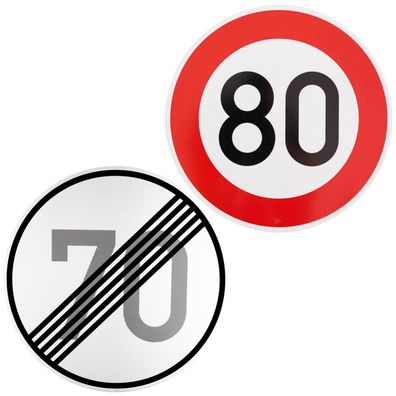 Original Verkehrszeichen-Set Nr. 274-80 und 278-70 Verkehrsschild Straßenschil...