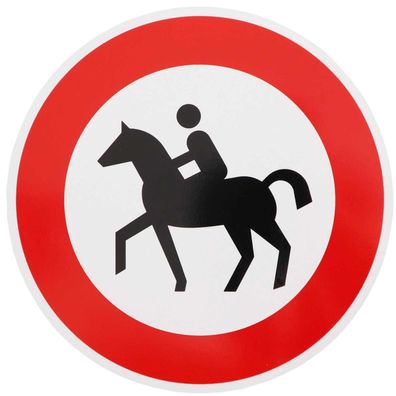 Original Verkehrszeichen Nr. 258 Verbot für Reiter Verkehrsschild Straßenschil...
