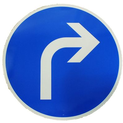 Original Verkehrszeichen 209 Vorgegebene Fahrtrichtung rechts Verkehrsschild