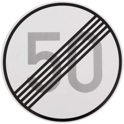 Original Verkehrszeichen Nr. 278-50 Ende 50 km/ h Verkehrsschild