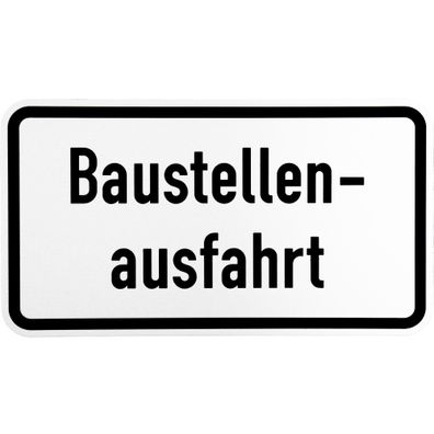 Original Verkehrszeichen Nr 1007-33 Baustellenausfahrt Zusatzschild