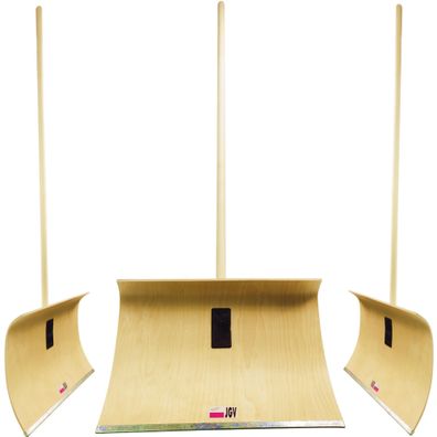 Holz-Schneeschaufel 50 cm breit mit 150 cm langen Holz-Stiel