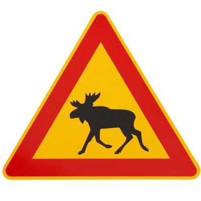 Original Verkehrszeichen Nr. 101 Achtung Elch 630 mm Straßenschild
