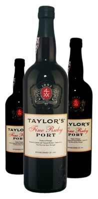 3 x Taylor’s Port Fine Ruby Port