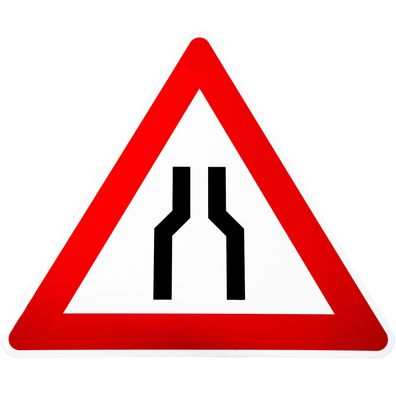 Original Verkehrszeichen Nr. 120 * Verengte Fahrbahn * 630mm StVO Straßenschild