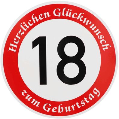 Original Verkehrszeichen Nr. 274-18 * Geburtstag 18 km/ h * Verkehrsschild