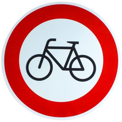 Original Verkehrszeichen Nr. 254 * Verbot für Fahrrad* RAL StVO Verkehrsschild
