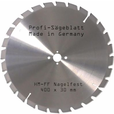 HM Sägeblatt 400 x 30 mm nagelfest FF Holz-Sägeblatt für Brennholz