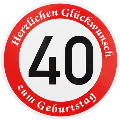 Original Verkehrszeichen Nr. 274-40 * Geburtstag 40 km/ h * Straßenschild