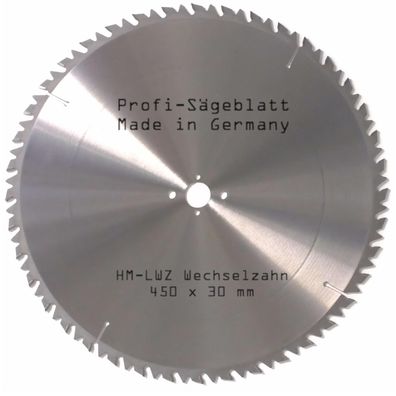 HM LWZ Sägeblatt 450 x 30 mm Kreissägeblatt für Brenn-Holz-Säge
