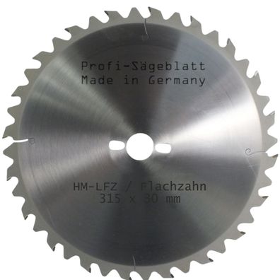 HM LFZ Sägeblatt 315 x 30 mm Kreissägeblatt für Brenn-Holz-Säge