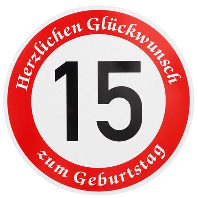 Original Verkehrszeichen Nr. 274-15 Geburtstag * 15 km/ h * Straßenschild