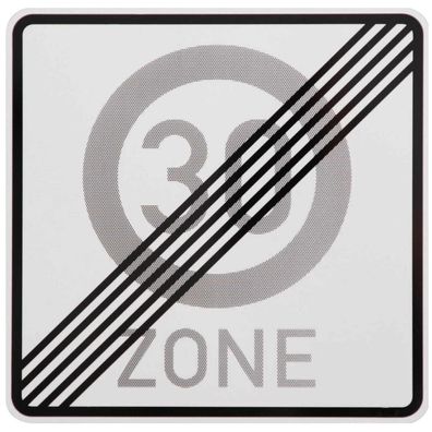 Original Verkehrsschild Nr. 274.2 Ende 30 Zone Verkehrsschild