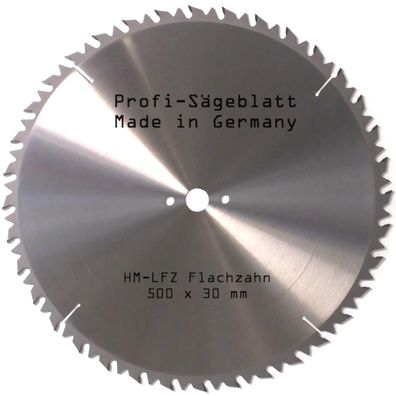 HM LFZ Sägeblatt 500 x 30 mm Kreissägeblatt für Brenn-Holz-Säge